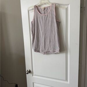 Michael Kors Pink and Gray Striped Top